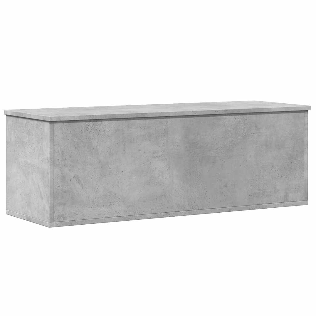 Storage Box Concrete Grey 102x35x35 cm Engineered Wood
