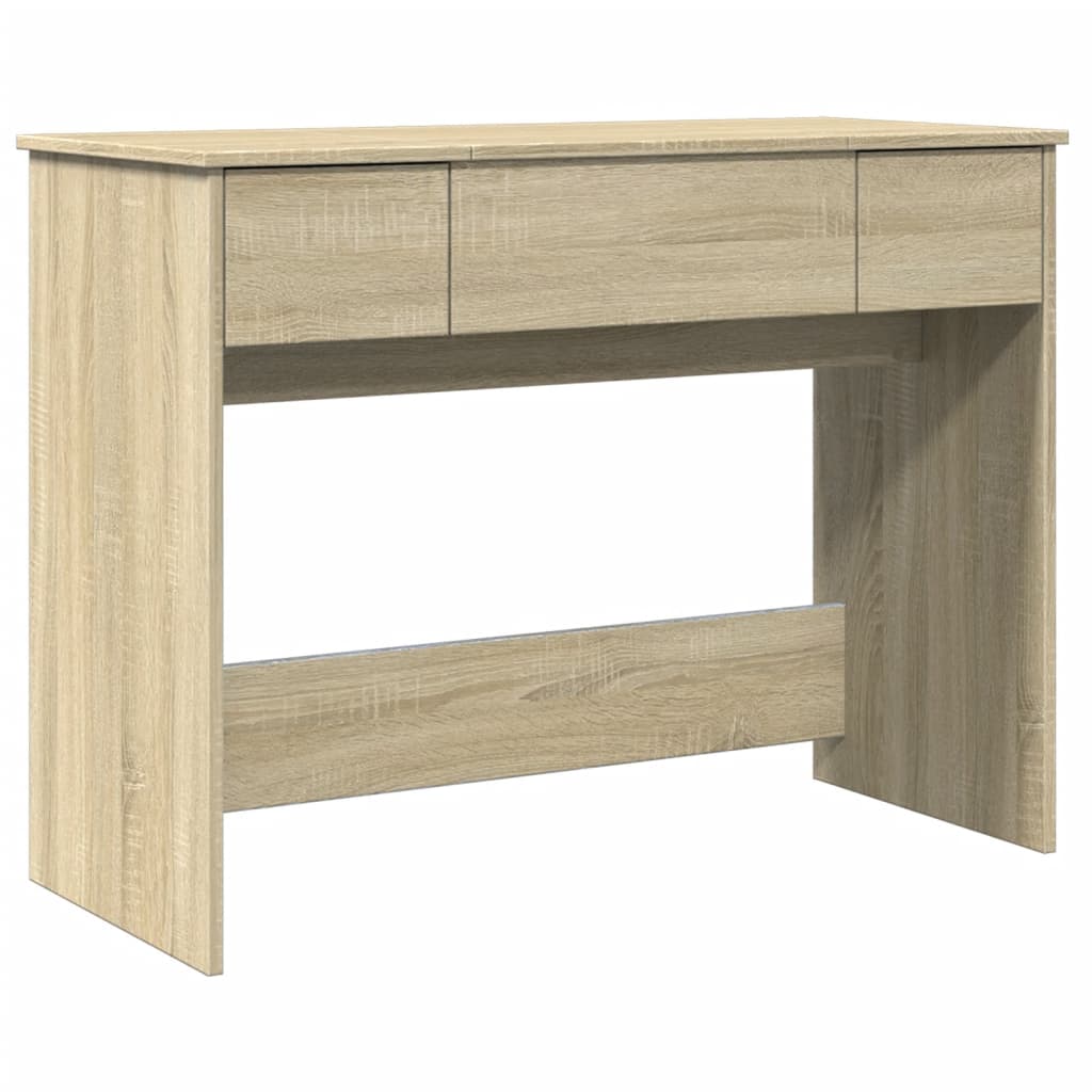 Modern Wooden Dressing Table Makeup Vanity Desk With Drawers & Pull Up Mirror