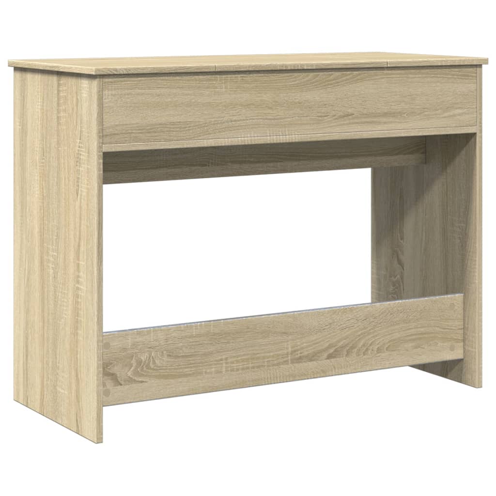 Modern Wooden Dressing Table Makeup Vanity Desk With Drawers & Pull Up Mirror