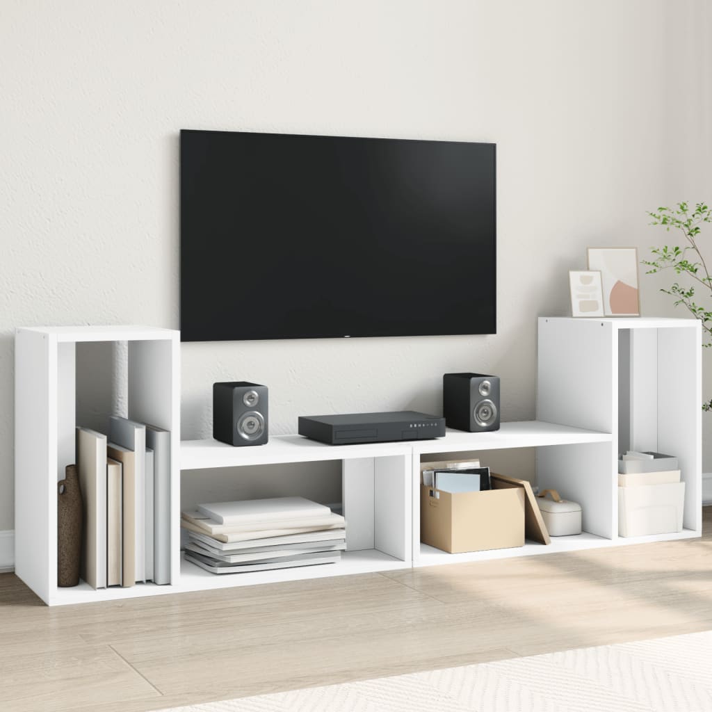 TV Cabinets 2 pcs White 75x30x50 cm Engineered Wood