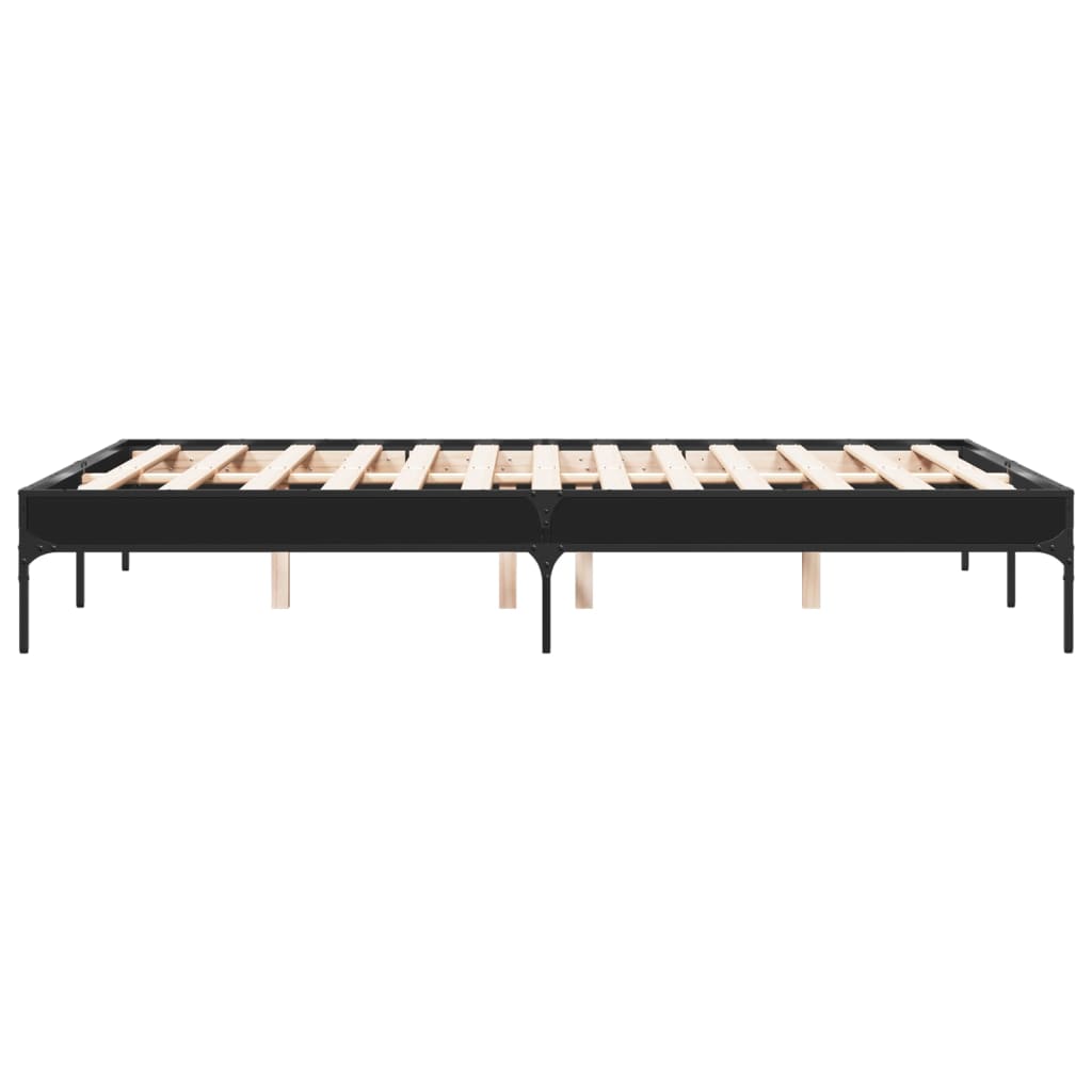Bed Frame without Mattress Black 120x190 cm Small Double