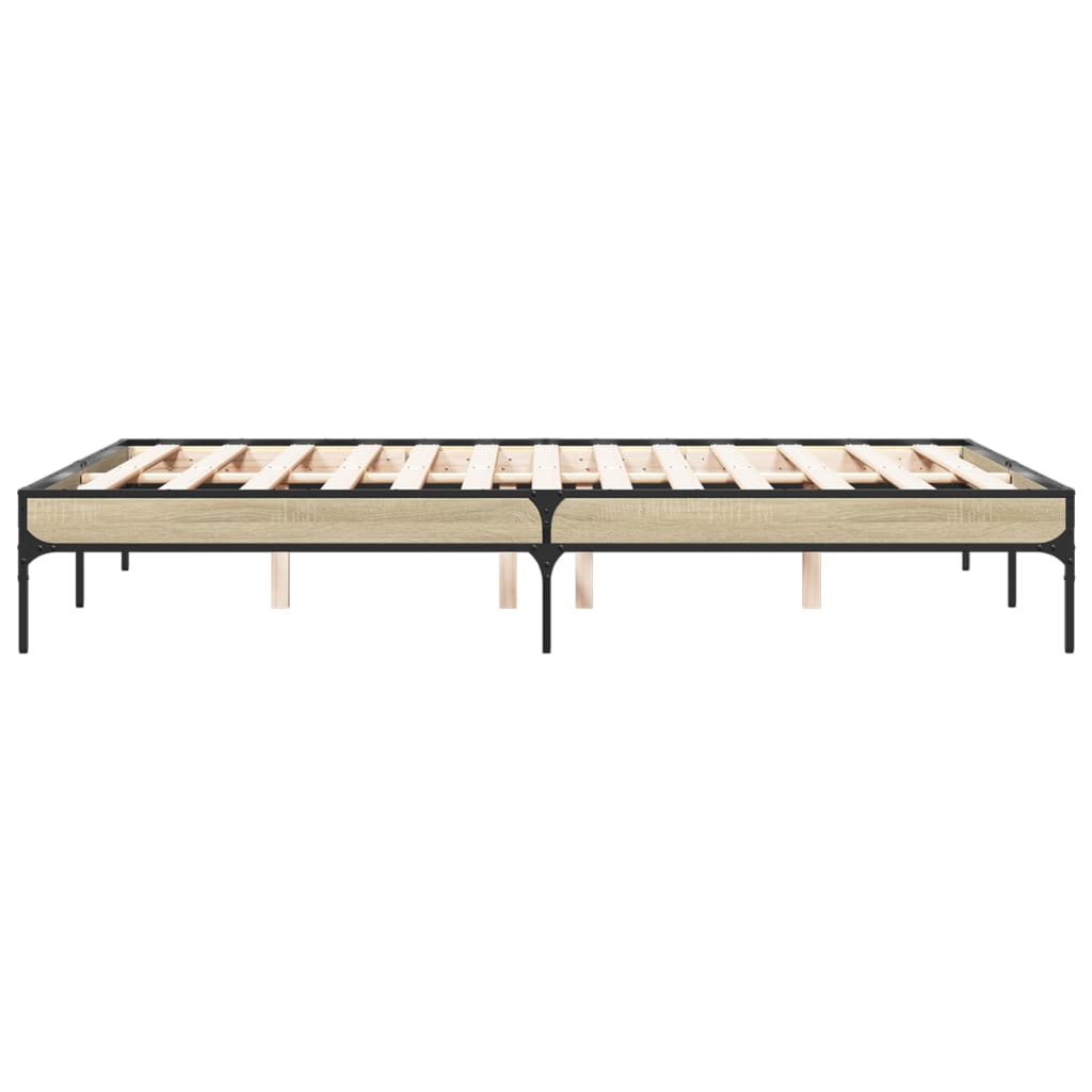 Bed Frame without Mattress Sonoma Oak 120x190 cm Small Double