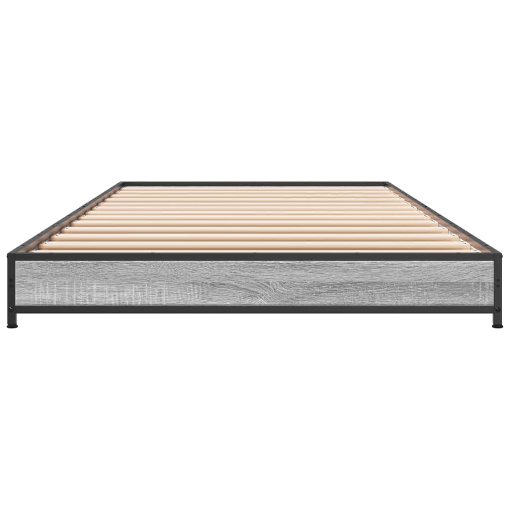 Bed Frame without Mattress Grey Sonoma 75x190 cm Small Single