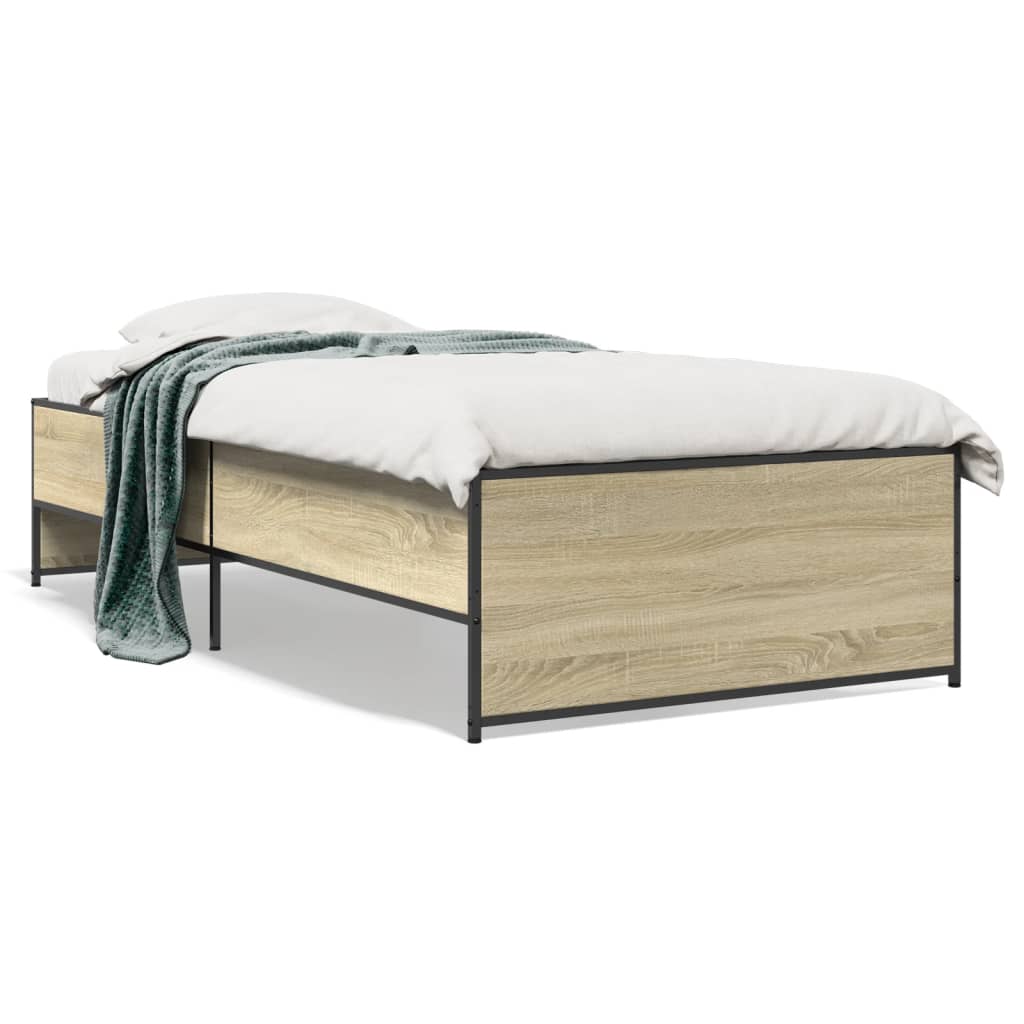 Bed Frame without Mattress Sonoma Oak 90x200 cm