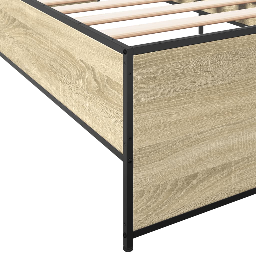 Bed Frame without Mattress Sonoma Oak 90x200 cm