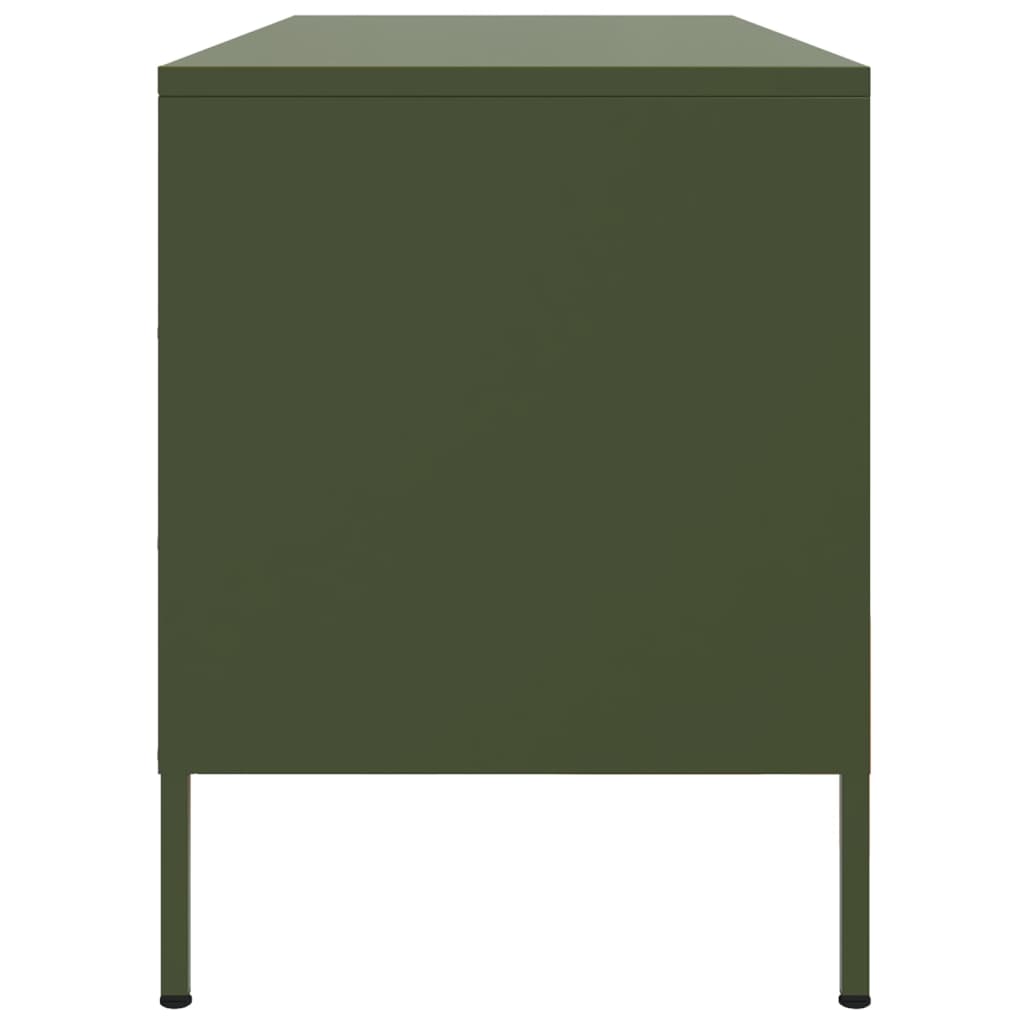 Industrial Steel 40 Inch TV Tele Stand Unit Cabinet With 2 Doors & Open Storage
