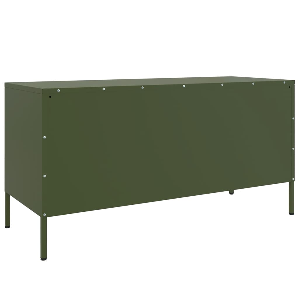 Industrial Steel 40 Inch TV Tele Stand Unit Cabinet With 2 Doors & Open Storage