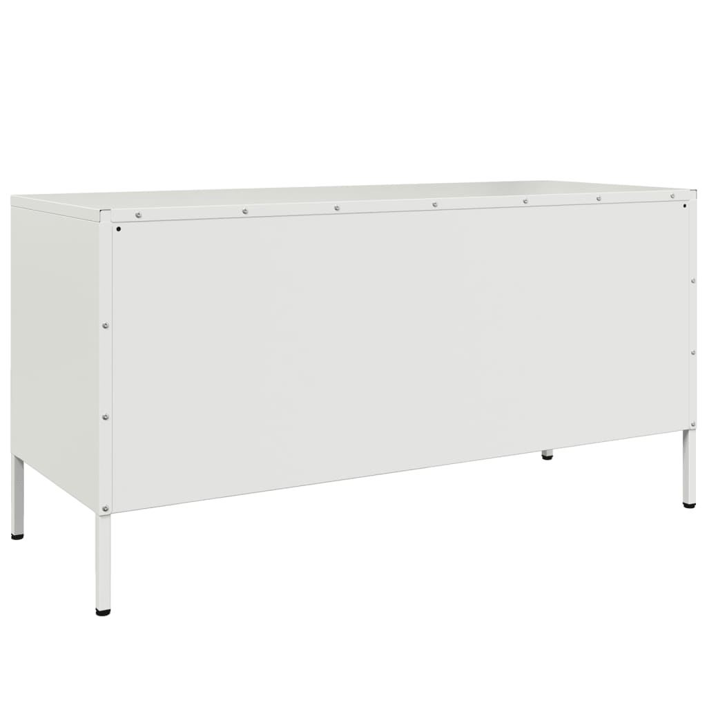 Industrial Steel 40 Inch TV Tele Stand Unit Cabinet With 2 Doors & Open Storage