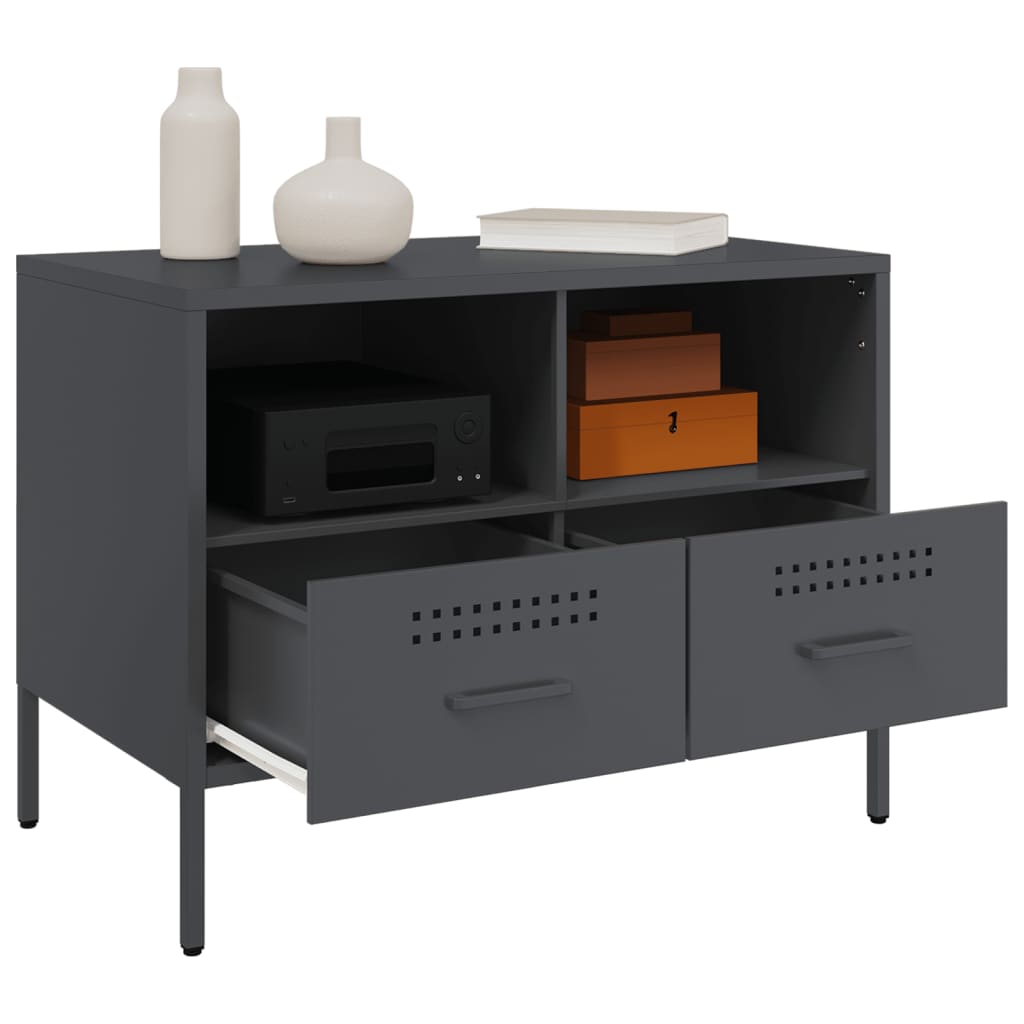 TV Cabinets 2 pcs Anthracite 68x39x50.5 cm Steel