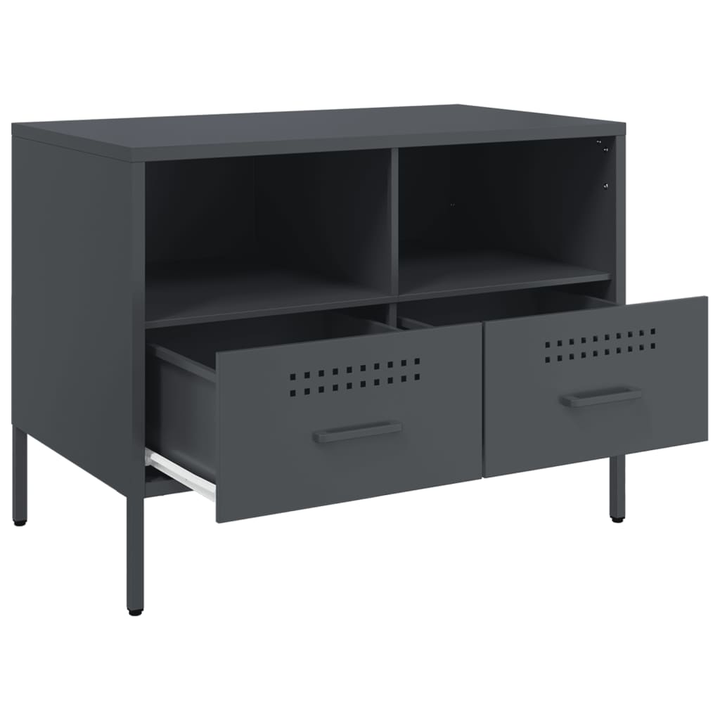 TV Cabinets 2 pcs Anthracite 68x39x50.5 cm Steel