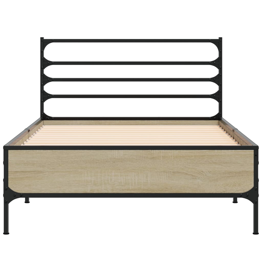 Bed Frame without Mattress Sonoma Oak 100x200 cm