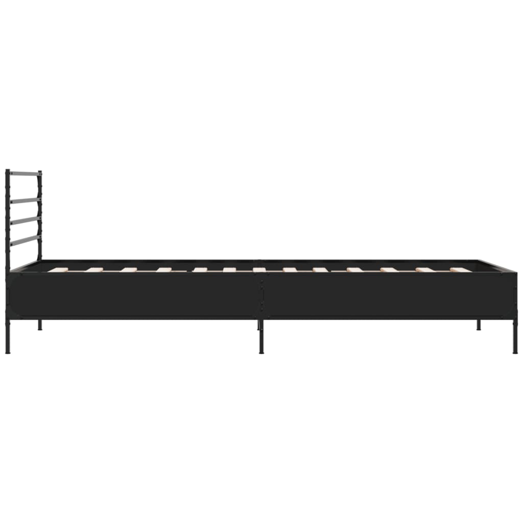 Modern Wooden & Metal Single Size 90cm Bed Frame Base With Headboard