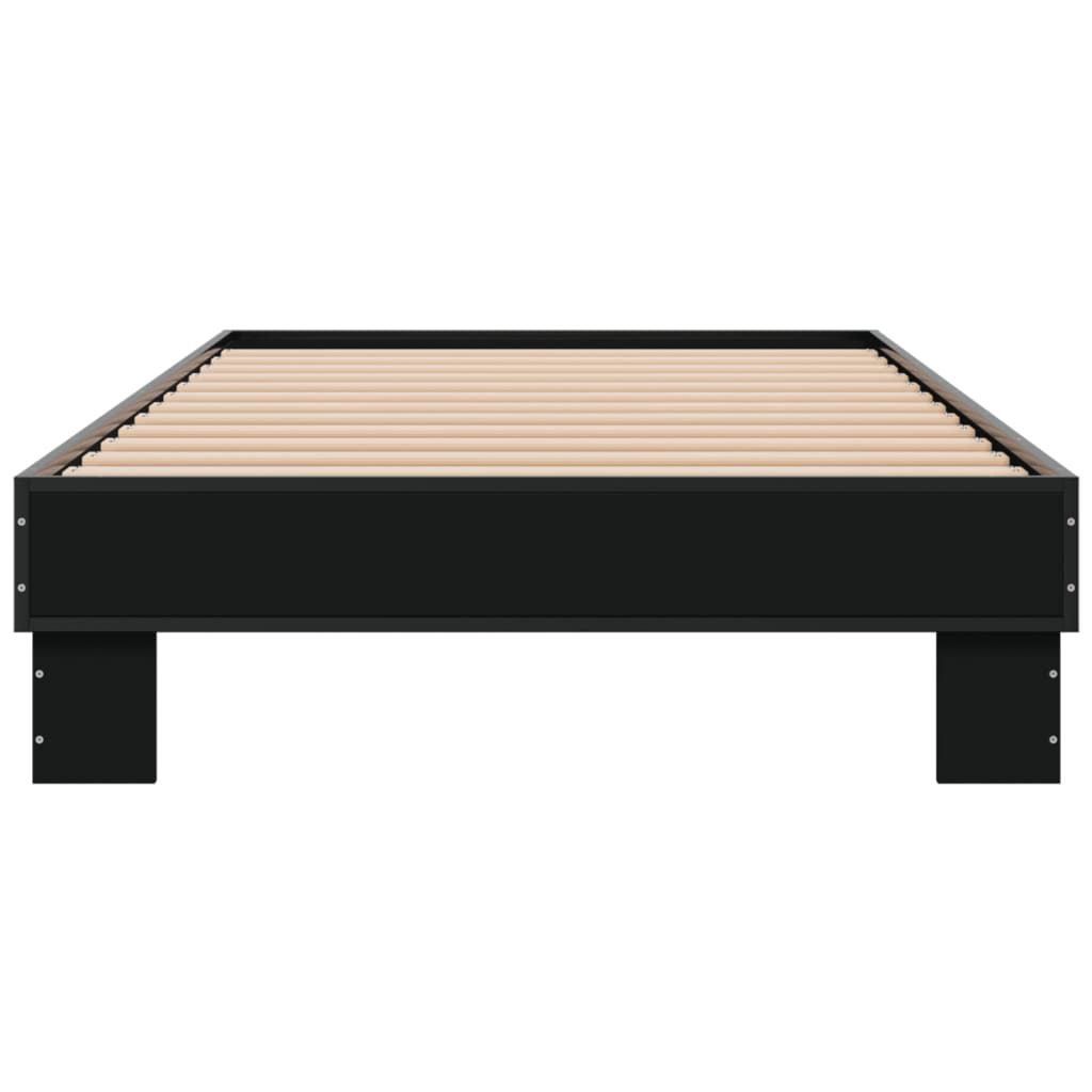 Bed Frame without Mattress Black 75x190 cm Small Single