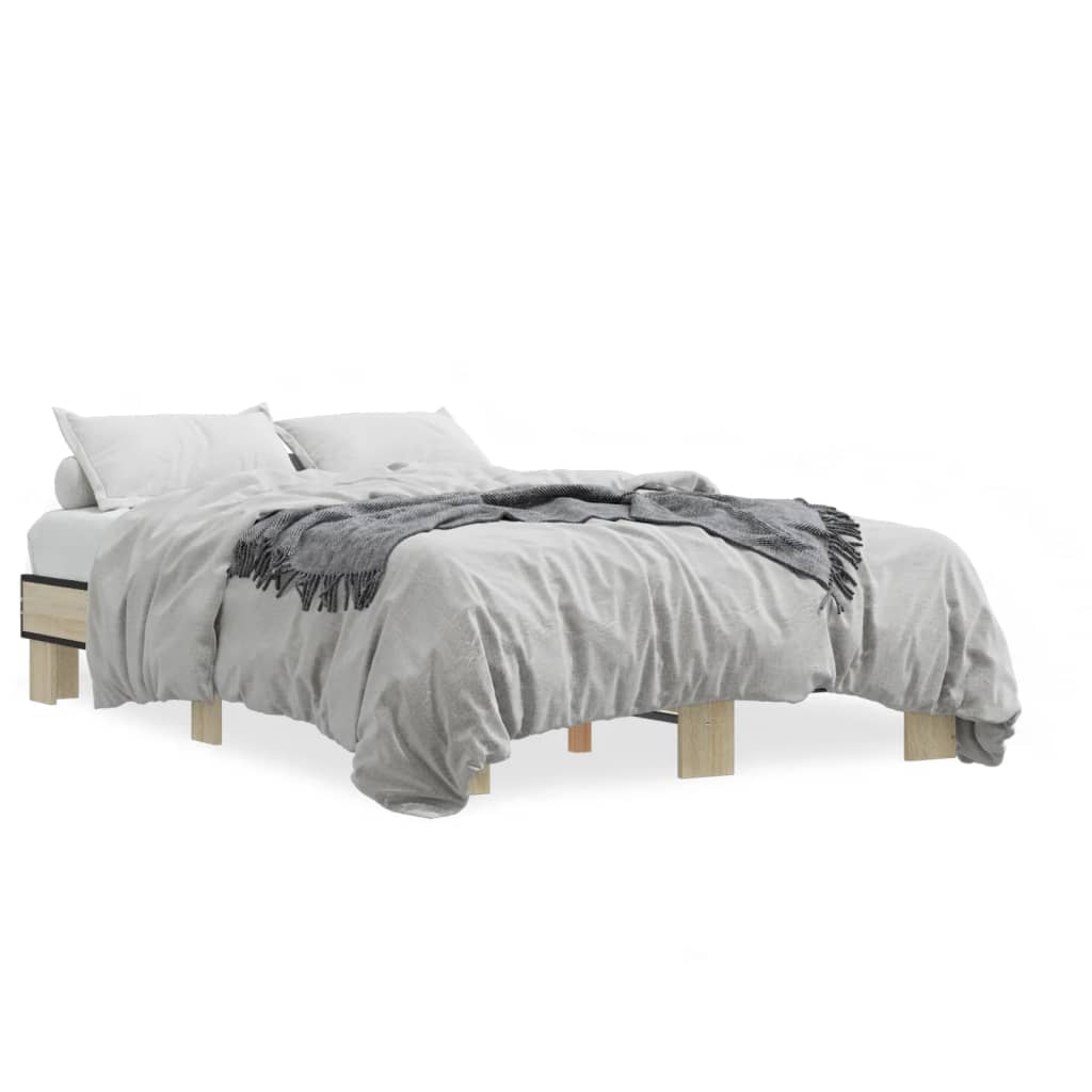 Bed Frame without Mattress Sonoma Oak 120x190 cm Small Double