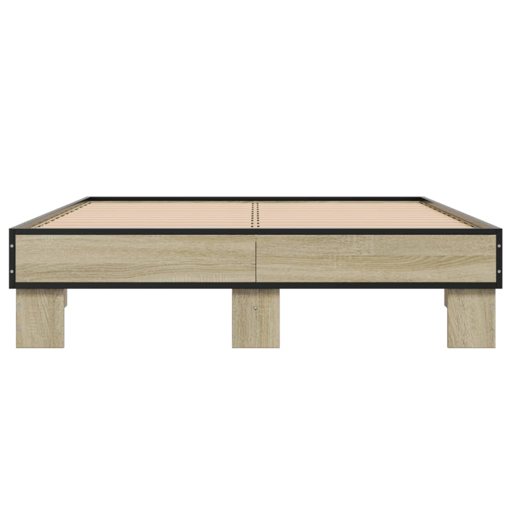 Bed Frame without Mattress Sonoma Oak 120x190 cm Small Double