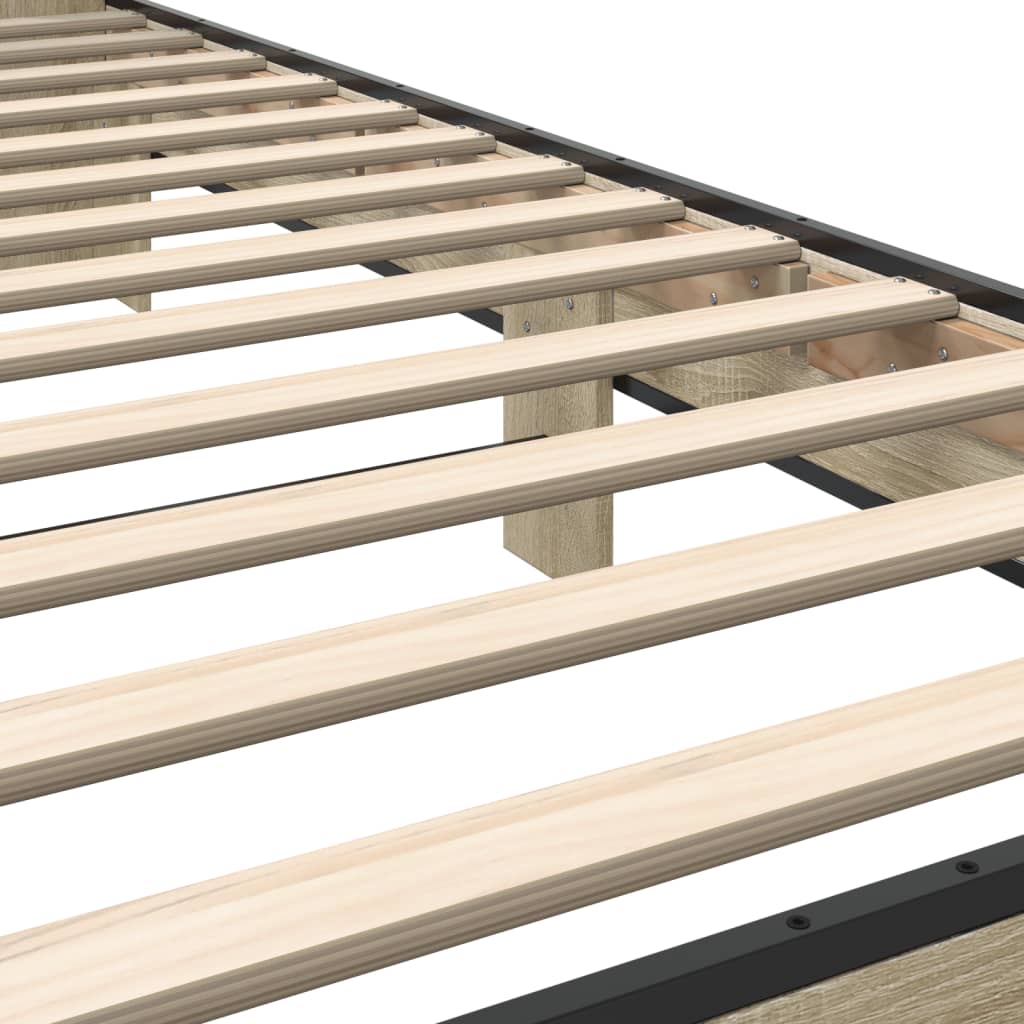 Bed Frame without Mattress Sonoma Oak 90x190 cm Single