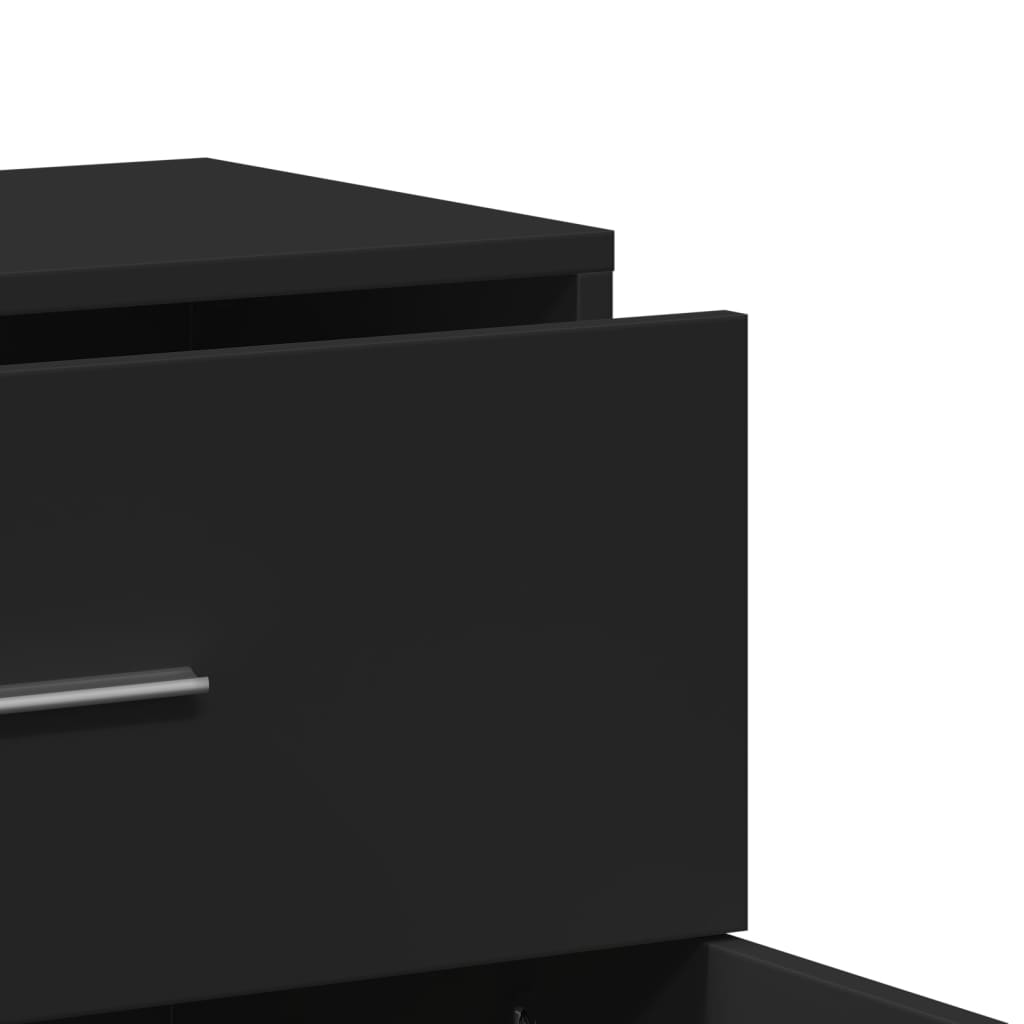 Sideboards 2 pcs Black 60x31x70 cm Engineered Wood