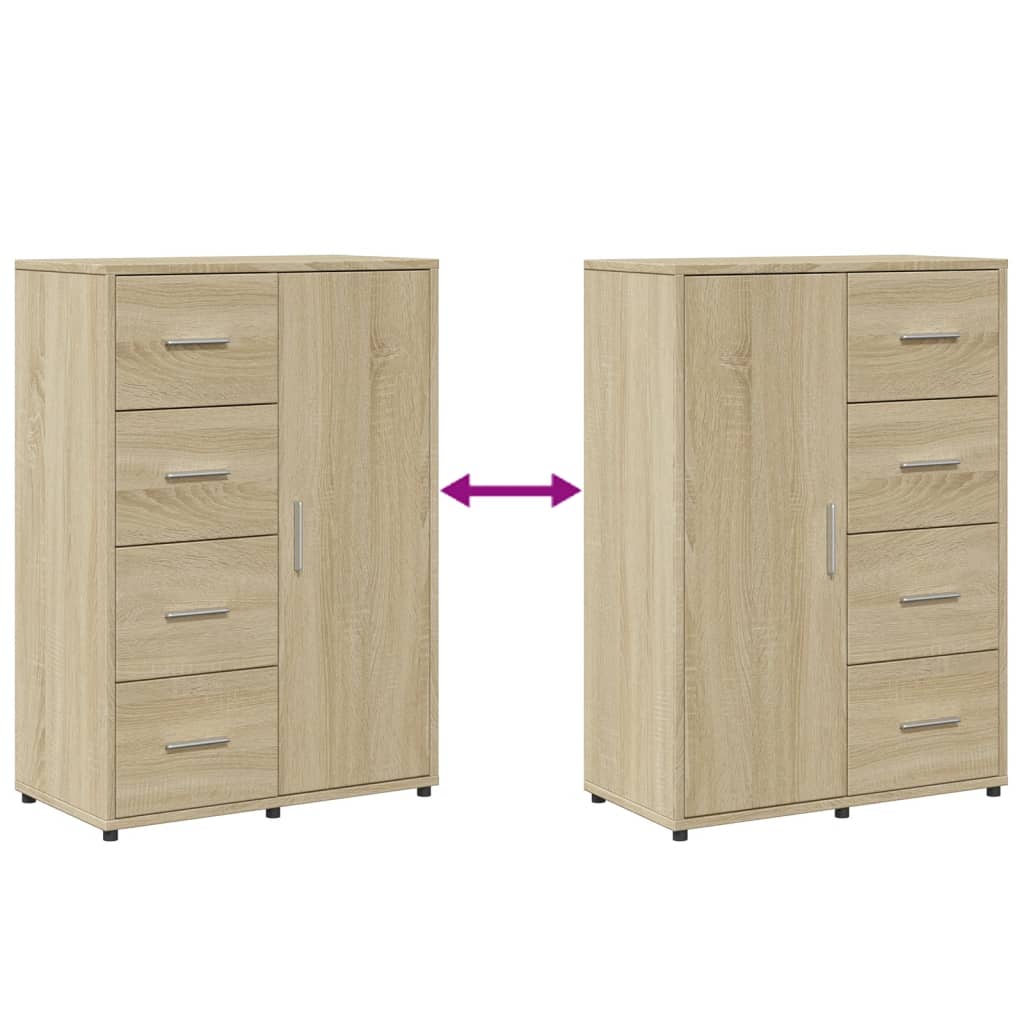 Sideboards 2 pcs Sonoma Oak 60x31x84 cm Engineered Wood