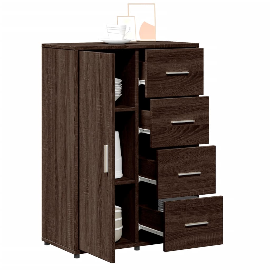 Sideboards 2 pcs Brown Oak 60x31x84 cm Engineered Wood