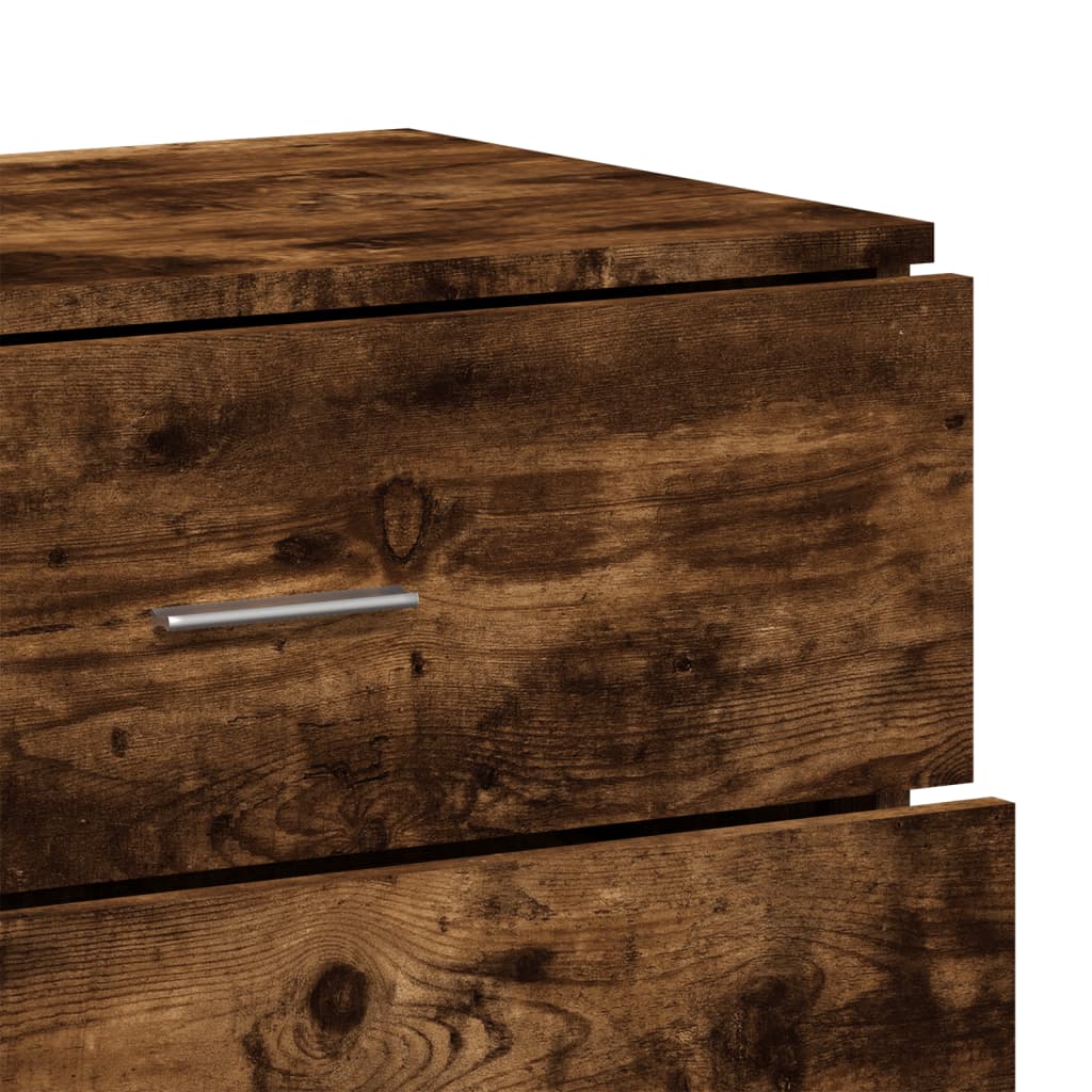 Sideboards 2 pcs Smoked Oak 60x39x80 cm Engineered Wood