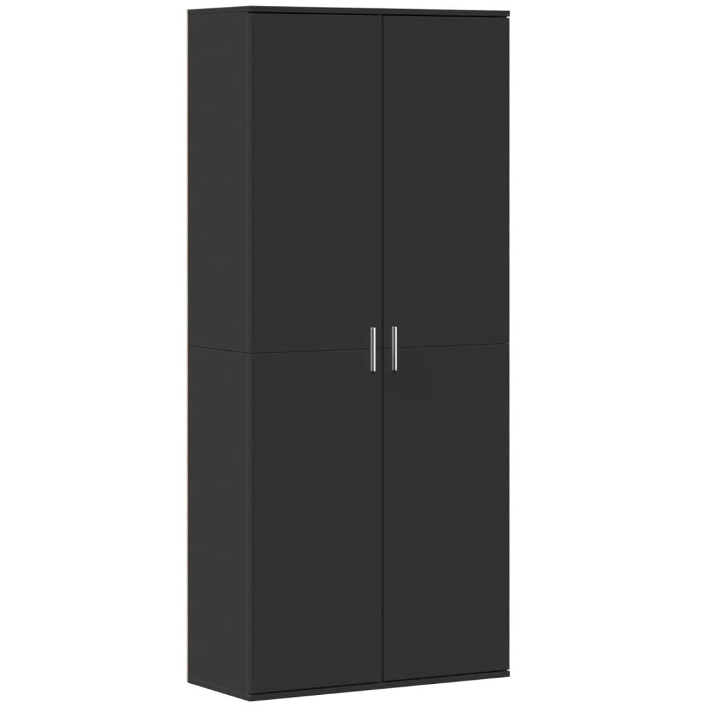 Highboard Black 80x35x180 cm Engineered Wood