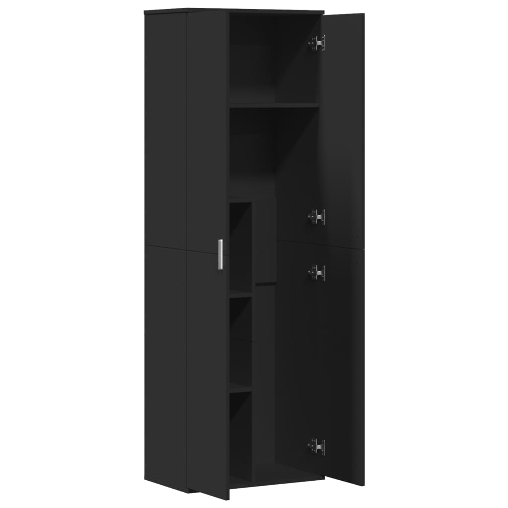Highboard Black 60x35x180 cm Engineered Wood