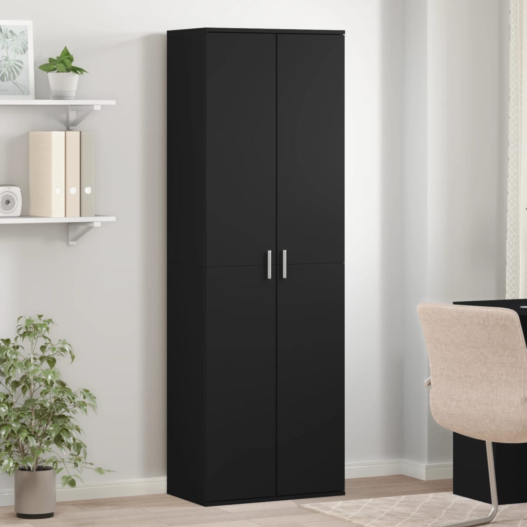 Highboard Black 60x35x180 cm Engineered Wood