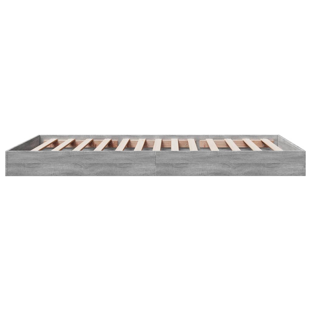 Bed Frame without Mattress Grey Sonoma 100x200 cm Engineered Wood