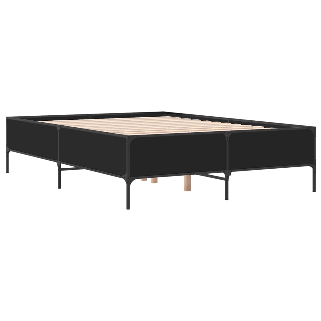 Bed Frame without Mattress Black 120x190 cm Small Double
