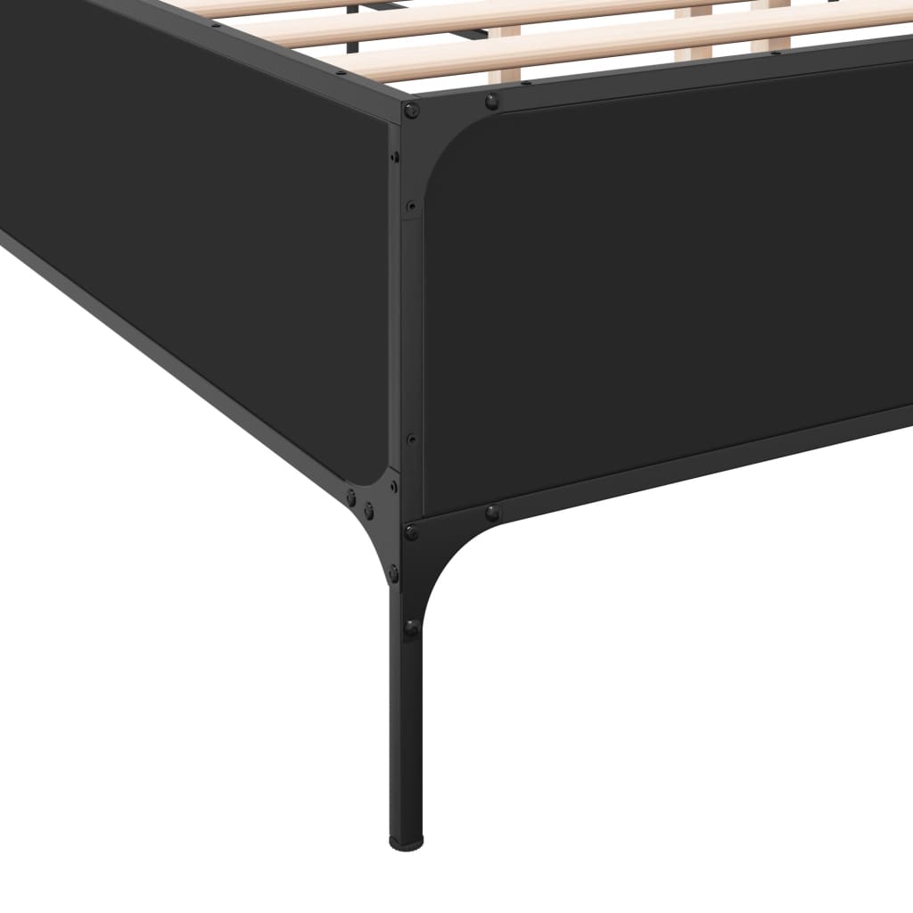 Bed Frame without Mattress Black 120x190 cm Small Double