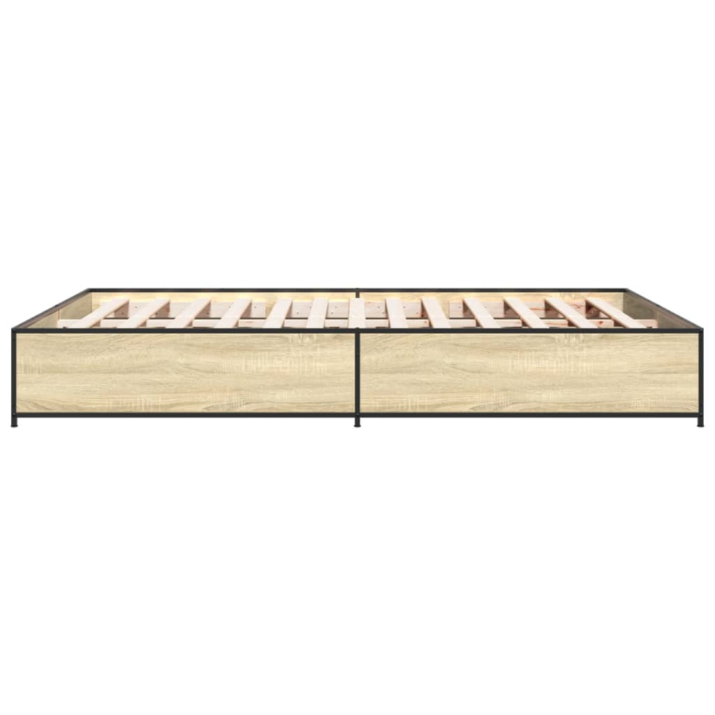 Bed Frame without Mattress Sonoma Oak 120x190 cm Small Double