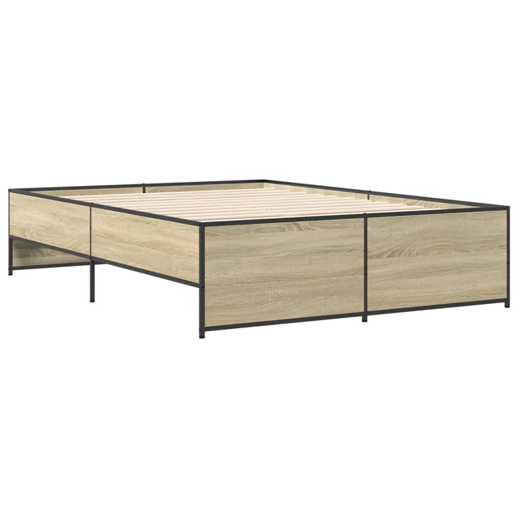 Bed Frame without Mattress Sonoma Oak 120x200 cm