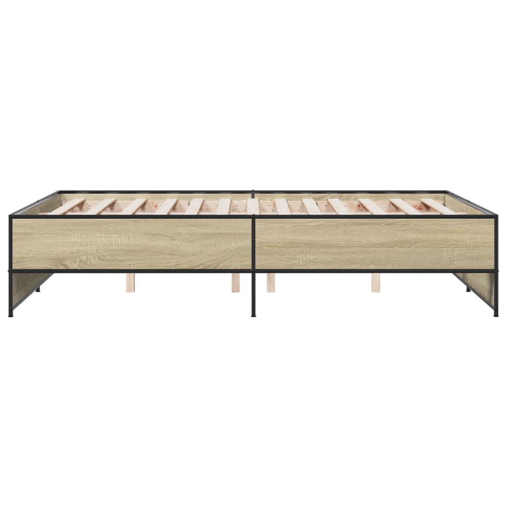 Bed Frame without Mattress Sonoma Oak 120x200 cm