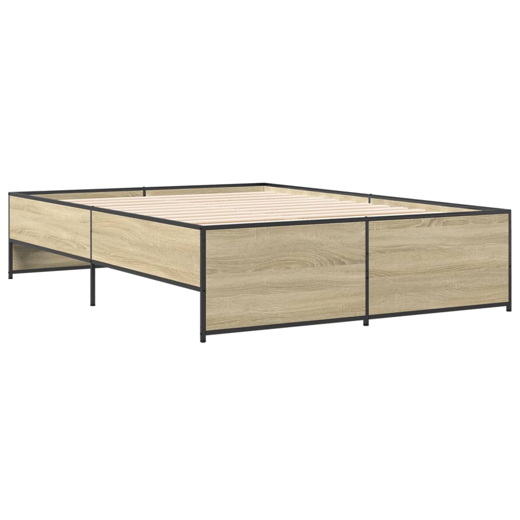 Bed Frame without Mattress Sonoma Oak 120x200 cm