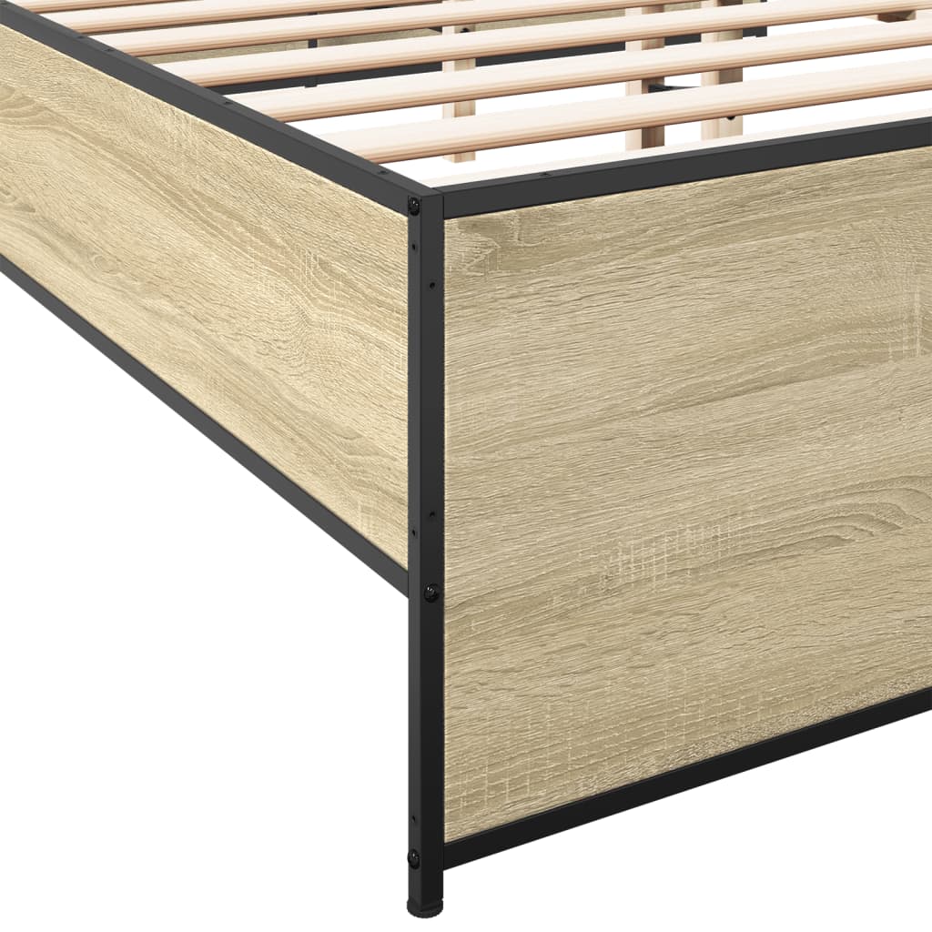 Bed Frame without Mattress Sonoma Oak 120x200 cm