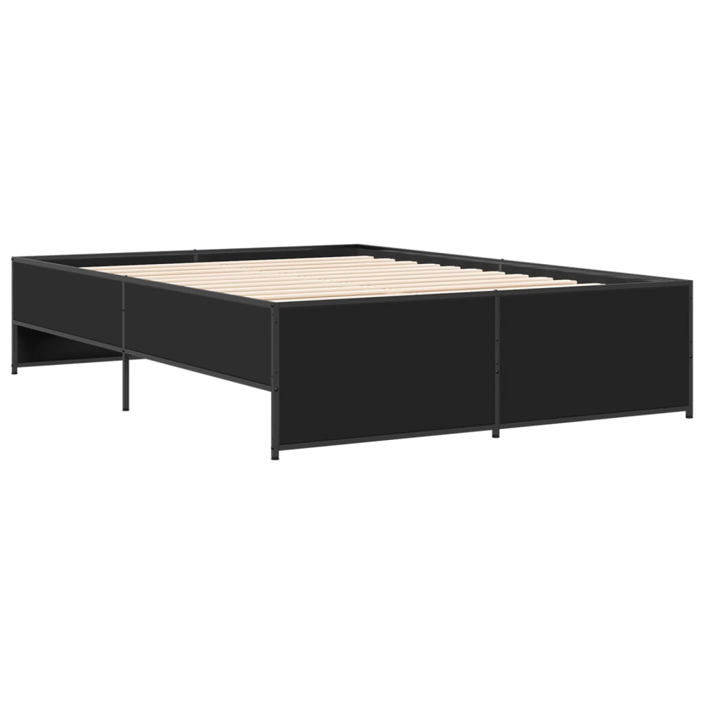 Bed Frame without Mattress Black 135x190 cm Double