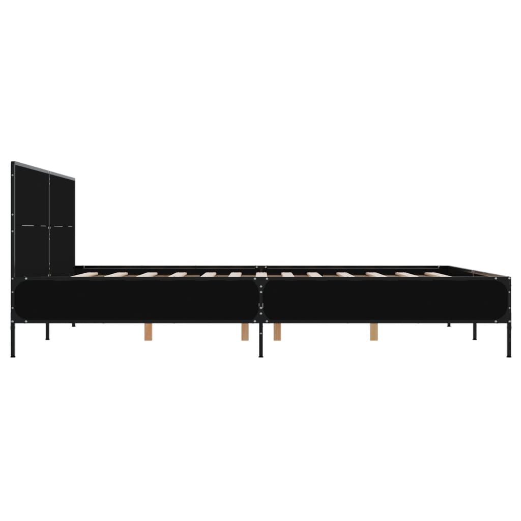 Bed Frame without Mattress Black 120x200 cm