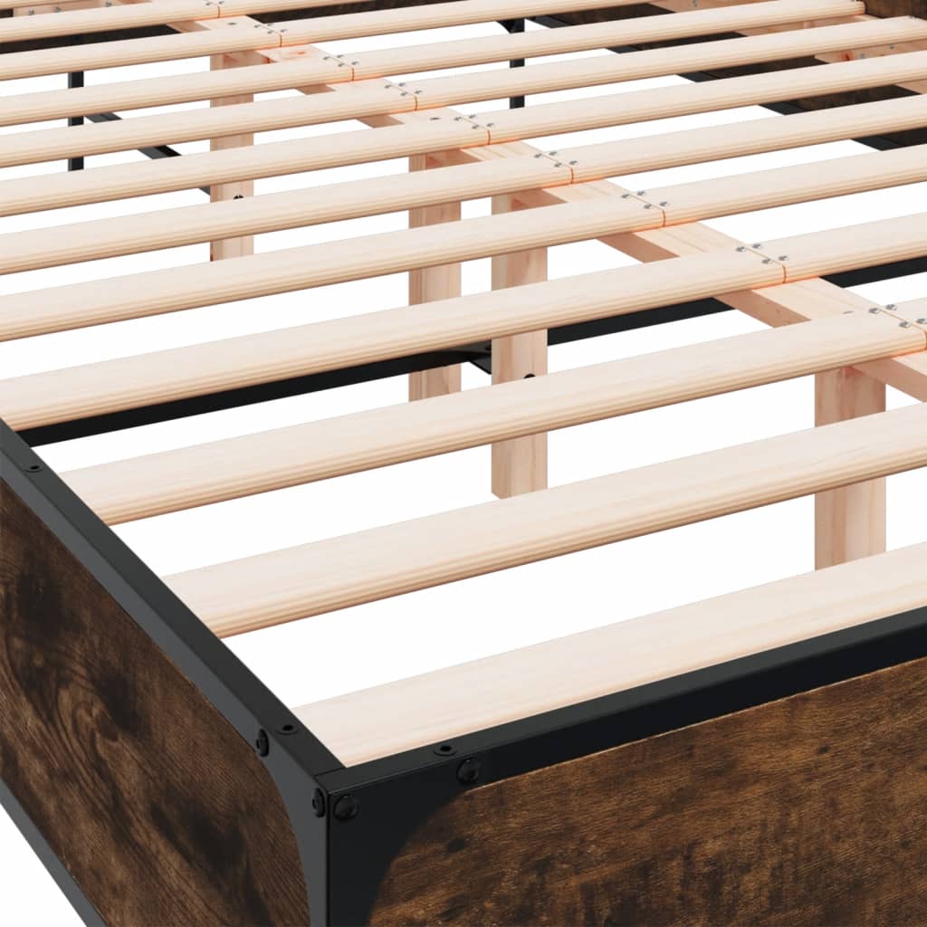 Modern Wooden & Metal King Size 150cm Bed Frame Base With Headboard