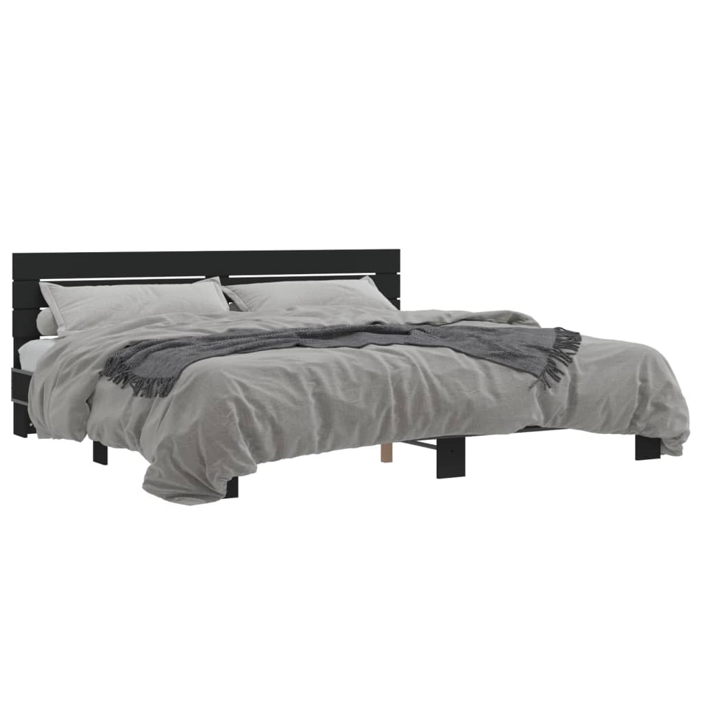 Modern Wooden Emperor Size 2m Bed Frame Base With Headboard Solid Wood Beds