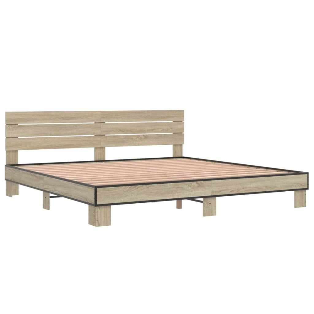 Modern Wooden Emperor Size 2m Bed Frame Base With Headboard Solid Wood Beds