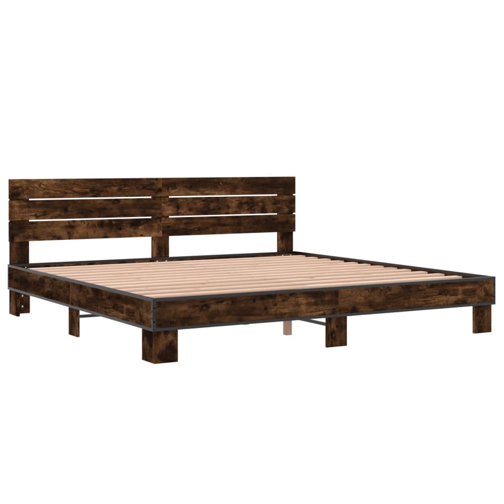 Modern Wooden Emperor Size 2m Bed Frame Base With Headboard Solid Wood Beds