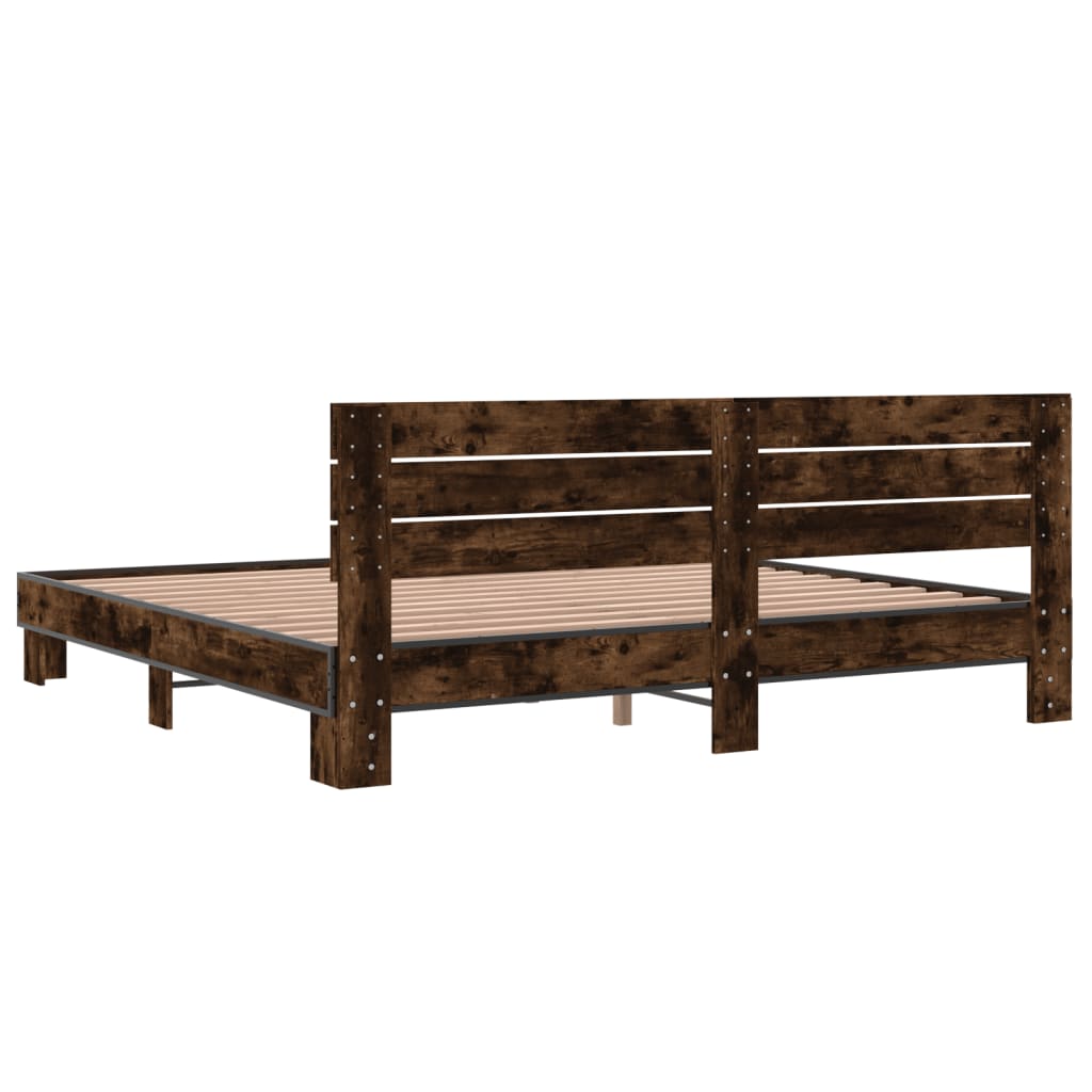 Modern Wooden Emperor Size 2m Bed Frame Base With Headboard Solid Wood Beds