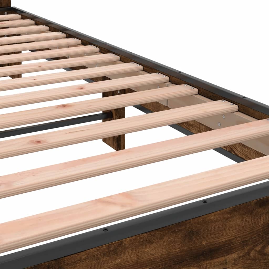 Modern Wooden Emperor Size 2m Bed Frame Base With Headboard Solid Wood Beds