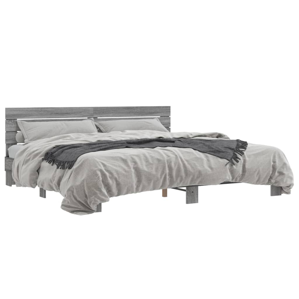 Modern Wooden Emperor Size 2m Bed Frame Base With Headboard Solid Wood Beds