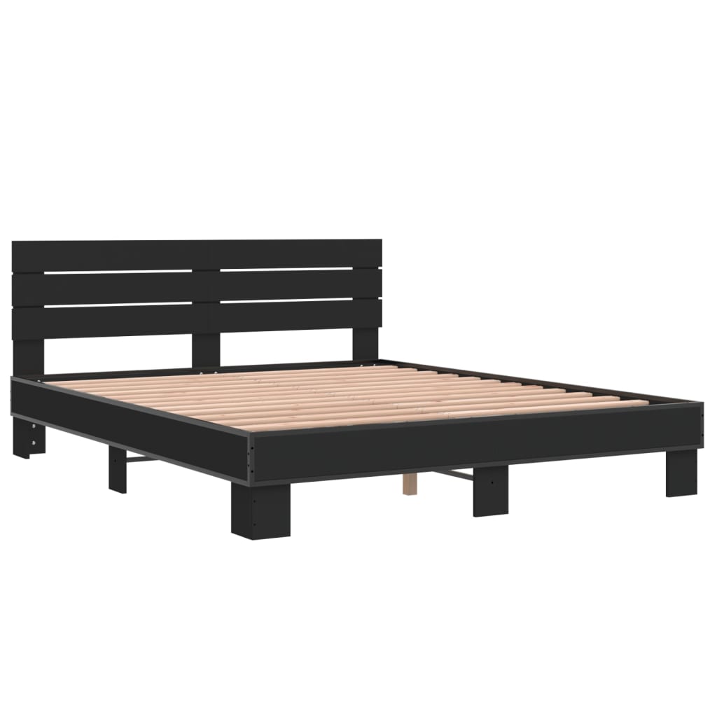 Modern Wooden Queen Size 160cm Bed Frame Base With Headboard Solid Wood Beds