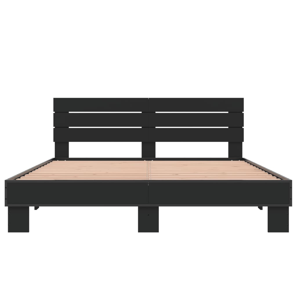 Modern Wooden Queen Size 160cm Bed Frame Base With Headboard Solid Wood Beds