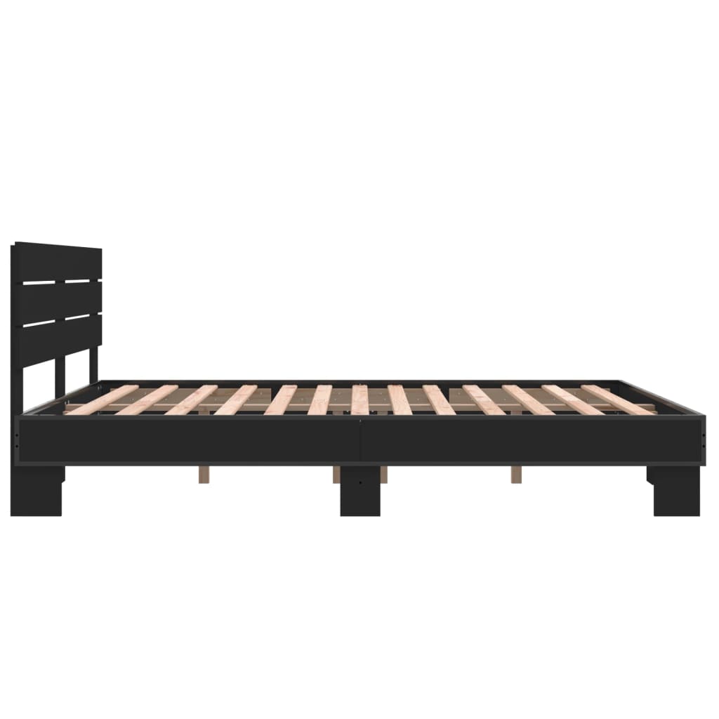 Modern Wooden Queen Size 160cm Bed Frame Base With Headboard Solid Wood Beds