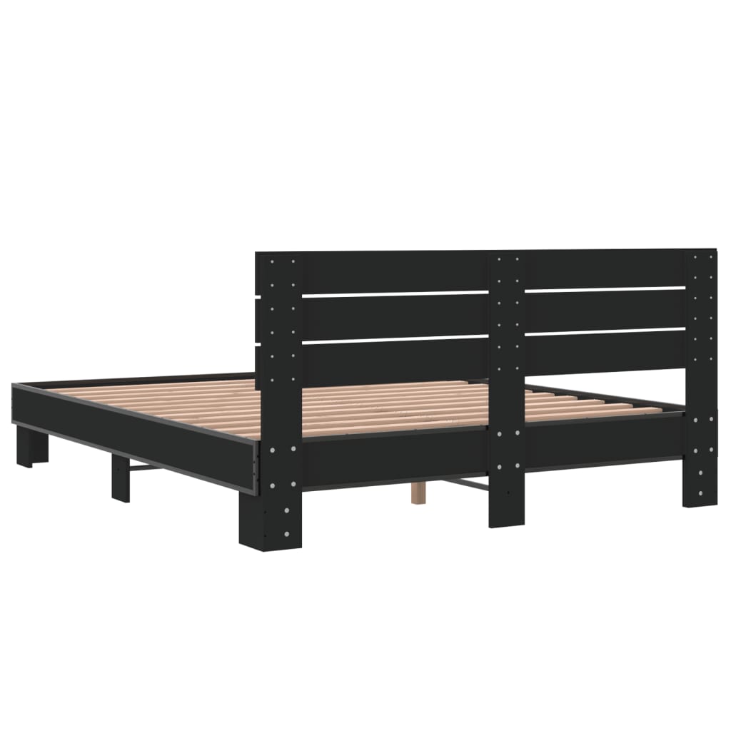 Modern Wooden Queen Size 160cm Bed Frame Base With Headboard Solid Wood Beds
