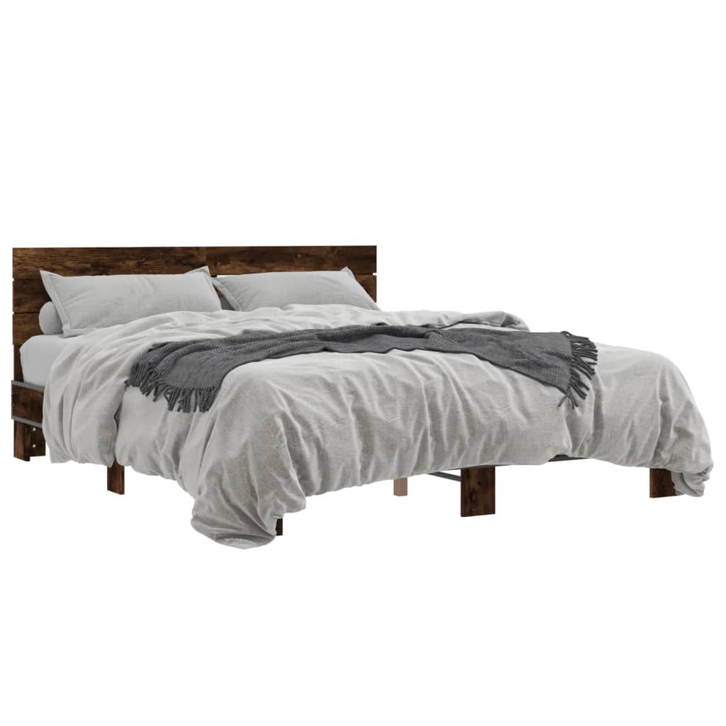 Modern Wooden Queen Size 160cm Bed Frame Base With Headboard Solid Wood Beds