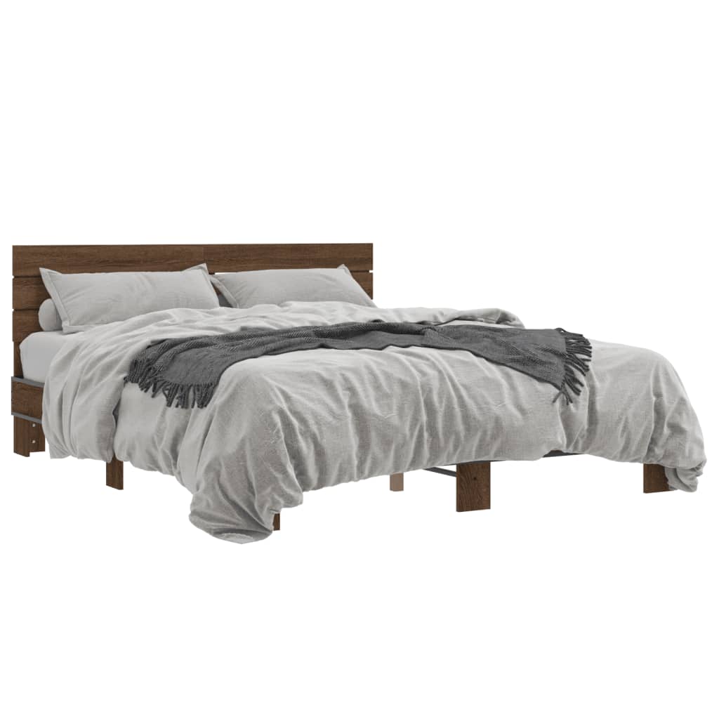Modern Wooden Queen Size 160cm Bed Frame Base With Headboard Solid Wood Beds